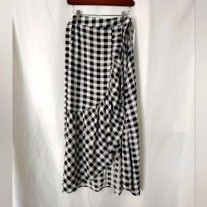 Zafiro NWT Black/White Checkered Long/Maxi Skirt Size L/XL